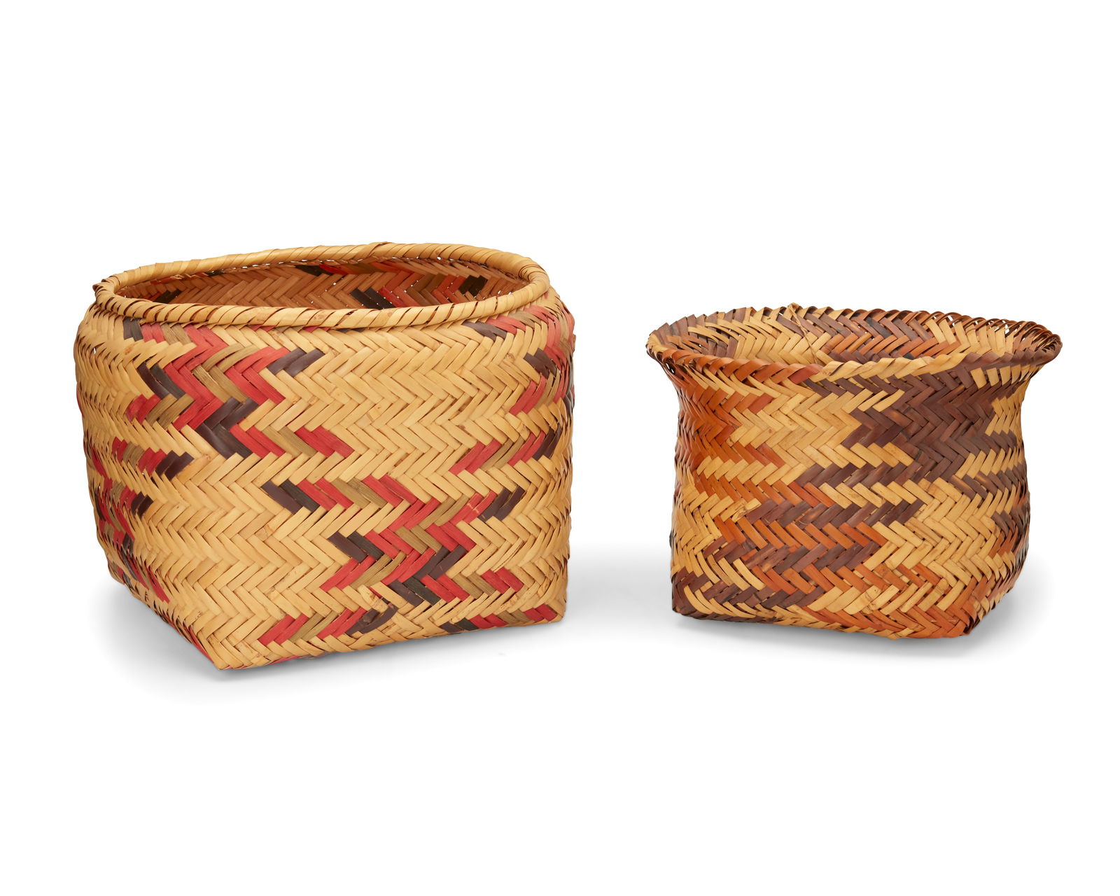Two polychrome Southeast baskets (1 of 8)