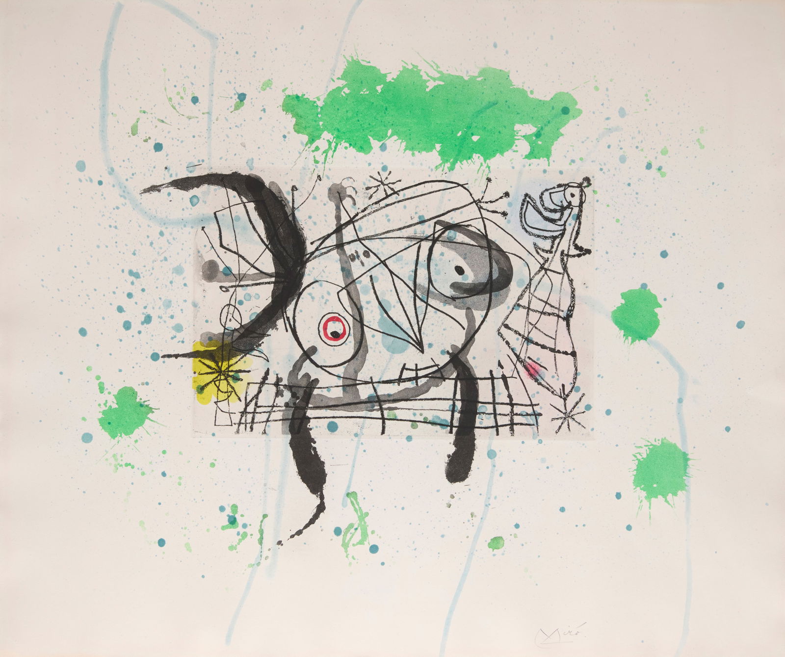 Joan Miro (1893-1983), One plate from "Fissures," 1969