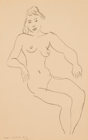 Henri Matisse (1869-1954), "Nu assis, Chevelure foncee," 1922