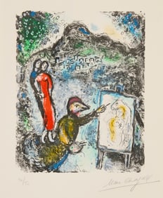 Marc Chagall (1887-1985), "Devant St. Jeannet (Near St. Jeannet)," 1972