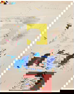 Raymond Saunders (b. 1934), "Profile in Time," 1982: Raymond Saunders(b. 1934)"Profile in Time," 1982Lithograph, screenprint, monoprint, and collage in colors on paperEdition: CTP / 1 [color trial proof 1], aside from the edition of 75The arti
