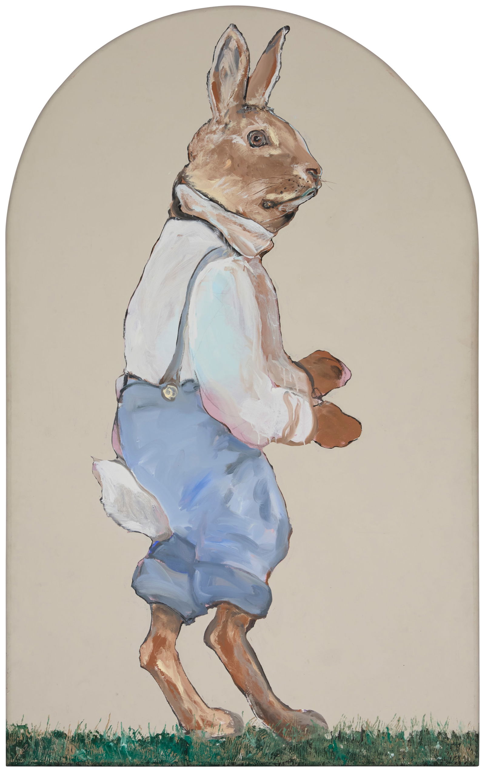 Ira Yeager (1938-2022), Rabbit wearing overalls (1 of 6)