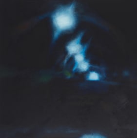 Miguel Osuna (b. 1961), "Night Highway Overpass"