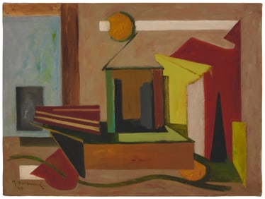 Rene Barbaix (1909-1966), Geometric abstract composition, 1949