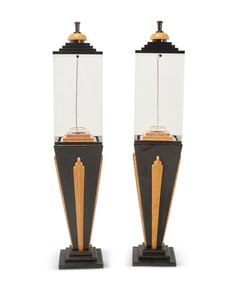 A pair of Art Deco Revival display stands