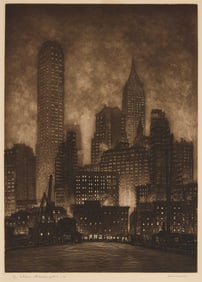 Samuel Chamberlain (1895-1975), "Manhattan Twilight," 1932