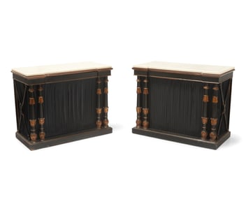 A pair of Louis XVI-style consoles