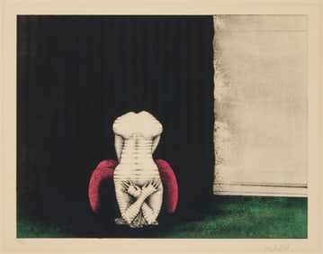 Paul Wunderlich (1927-2010), "Vor dem Vorhang," 1967