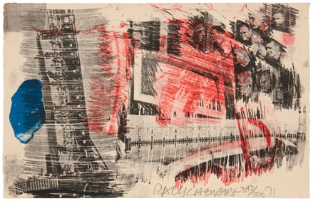 Robert Rauschenberg (1925-2008), "Sub Total," from the "Stoned Moon" series, 1971