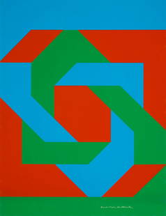Rudolph de Harak (1924-2002), Abstract, circa 1970: Rudolph de Harak(1924-2002)Abstract, circa 1970Lithograph in colors on paperUnsigned; with the artist's signature printed lower right: Rudolph de HarakSight: 60" H x 45.5" W Provenance: