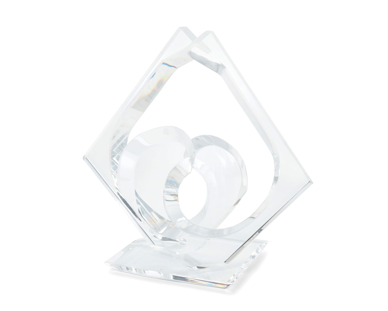 Hivo Van Teal (20th century), Abstract form: Hivo Van Teal(20th century)Abstract formMolded acrylicWith etched signature to base: Van Teal24.5" H x 25" W x 17" D