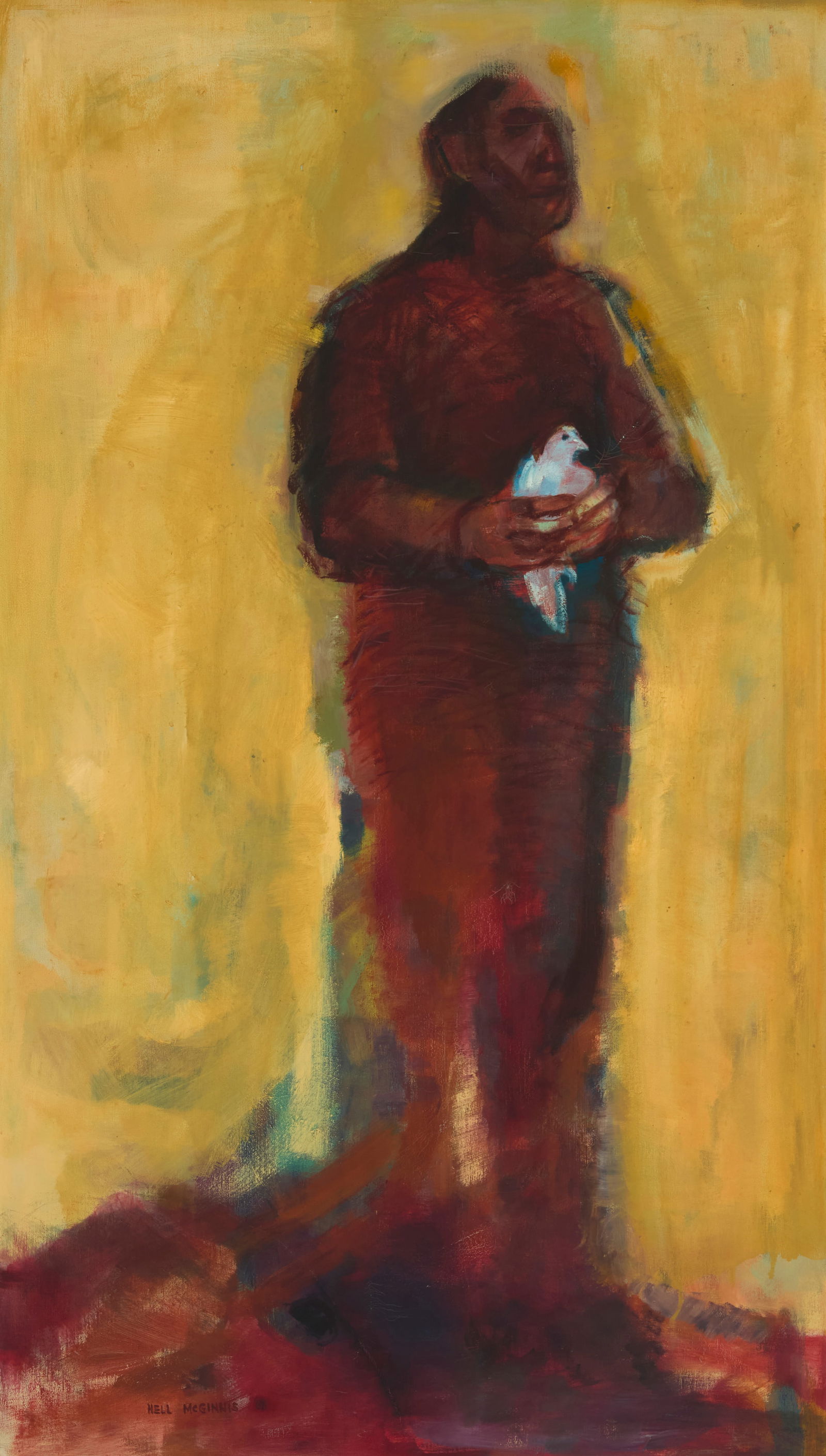 Nell McGinnis (20th century), Man holding a dove (1 of 5)