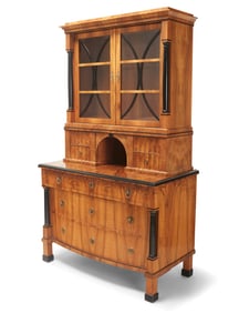 A Biedermeier-style china cabinet