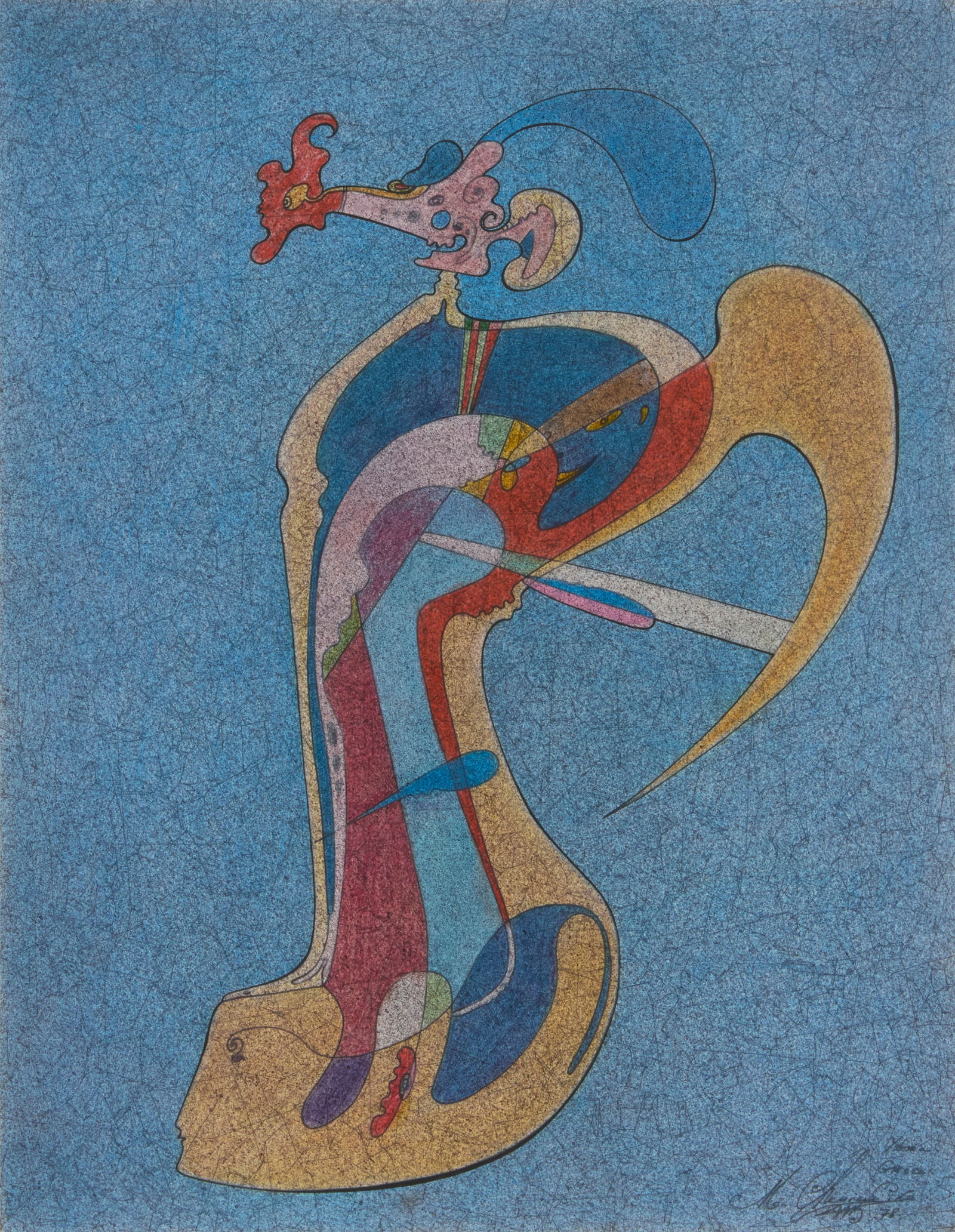 Mihail Chemiakin (b. 1943), "Homa Greco," 1978: Mihail Chemiakin(b. 1943)"Homa Greco," 1978Gouache, watercolor, and ink on paperSigned, titled, and dated lower right: M. Chemiakin / 78; signed again, dated, and inscribed "79" /