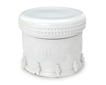 An Italian earthenware garden seat