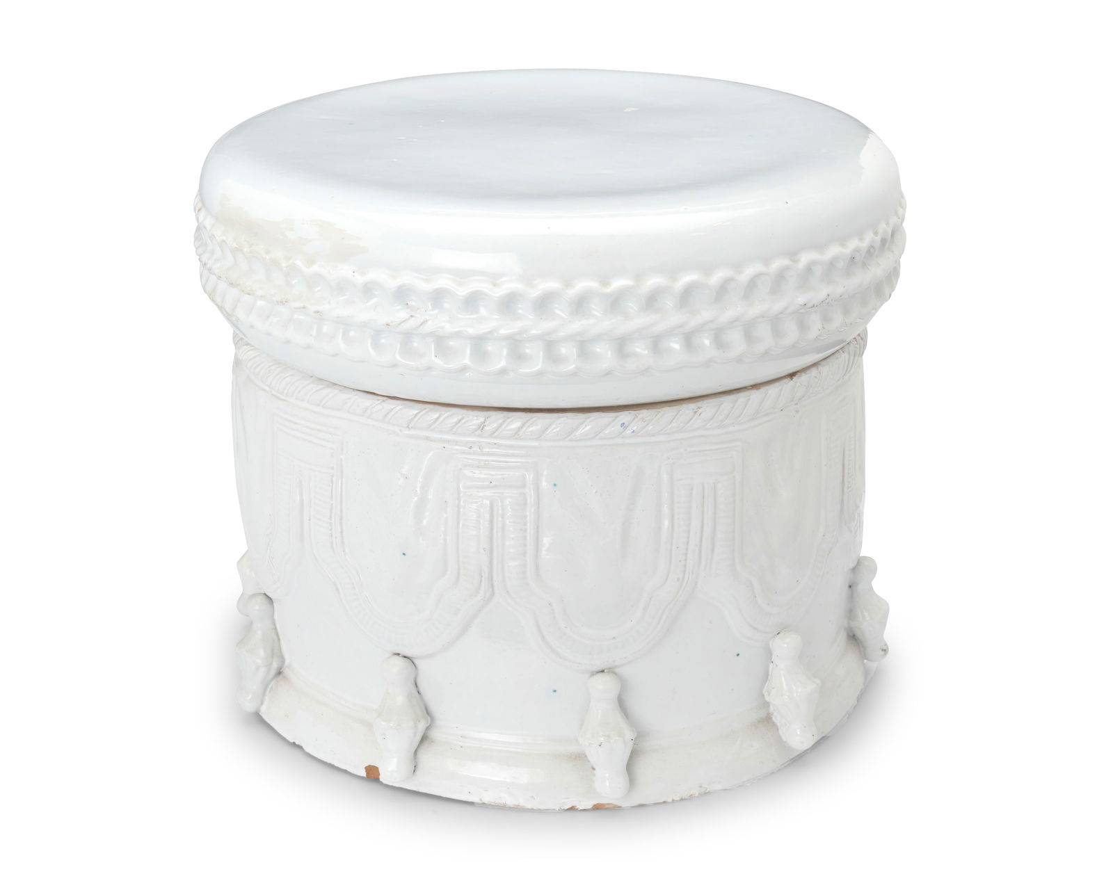 An Italian earthenware garden seat (1 of 6)