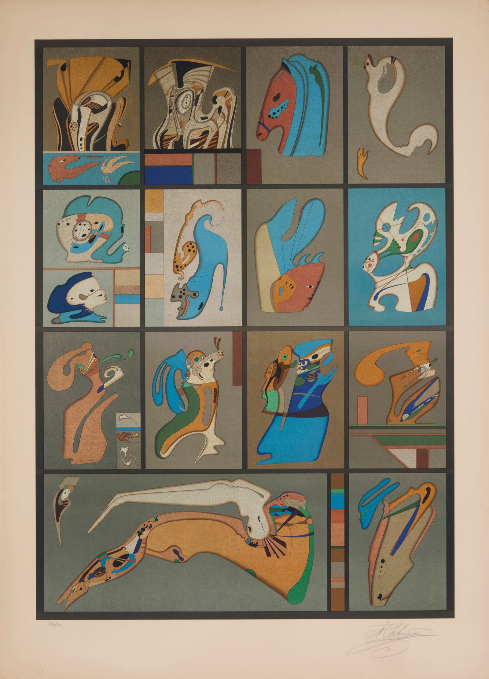 Mihail Chemiakin (b. 1943), "The Fall of Icarus," 1979 (1 of 7)