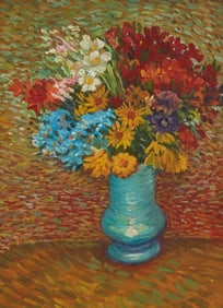 Paul Saltarelli (1955-2019), "Vase with Daisies and Anemones (1887)," after Vincent Van Gogh, 1998