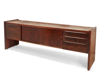 A Modern rosewood credenza