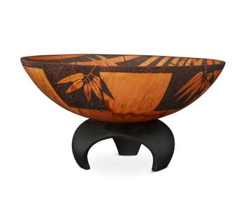 Michael Patrick Smith (b. 1960), A turned pine wood bowl, early 21st century