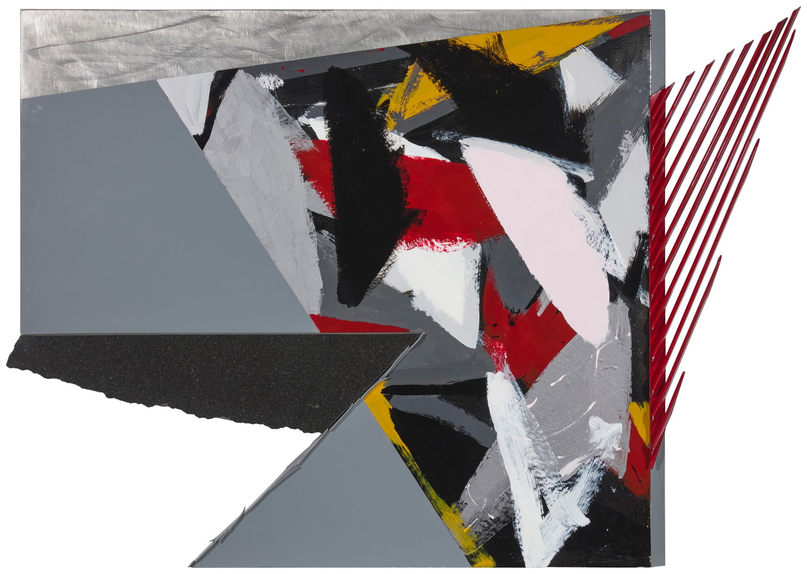 A Contemporary mixed media wall sculpture (1 of 3)