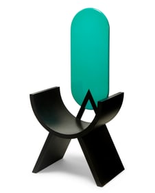 A Memphis Milano-style postmodern lounge chair