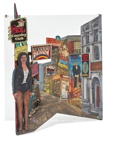 Peter Walker (b. 1946), Main street scene, 1986