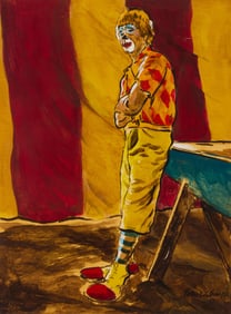 Peter Walker (b. 1946), Waiting circus clown, 1982