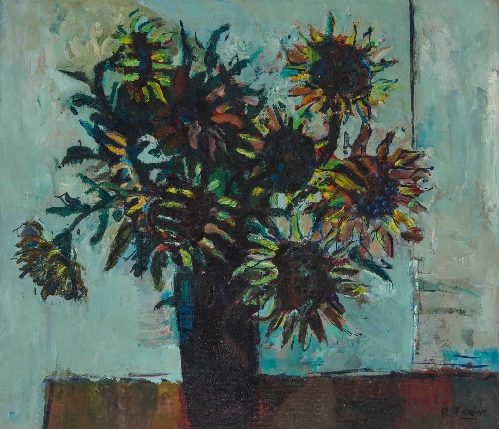 Robert Frame (1924-1999), Still life with sunflowers (1 of 5)