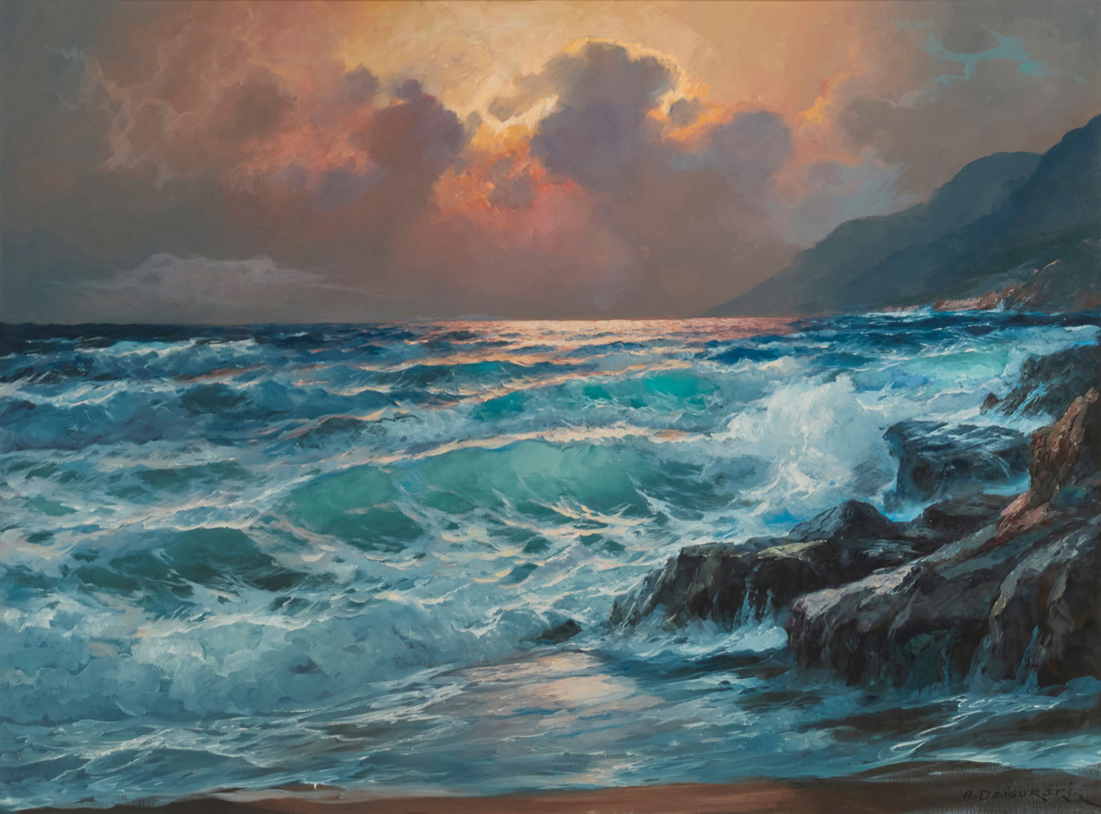 Alexander Dzigurski (1911-1995), Crashing waves (1 of 6)