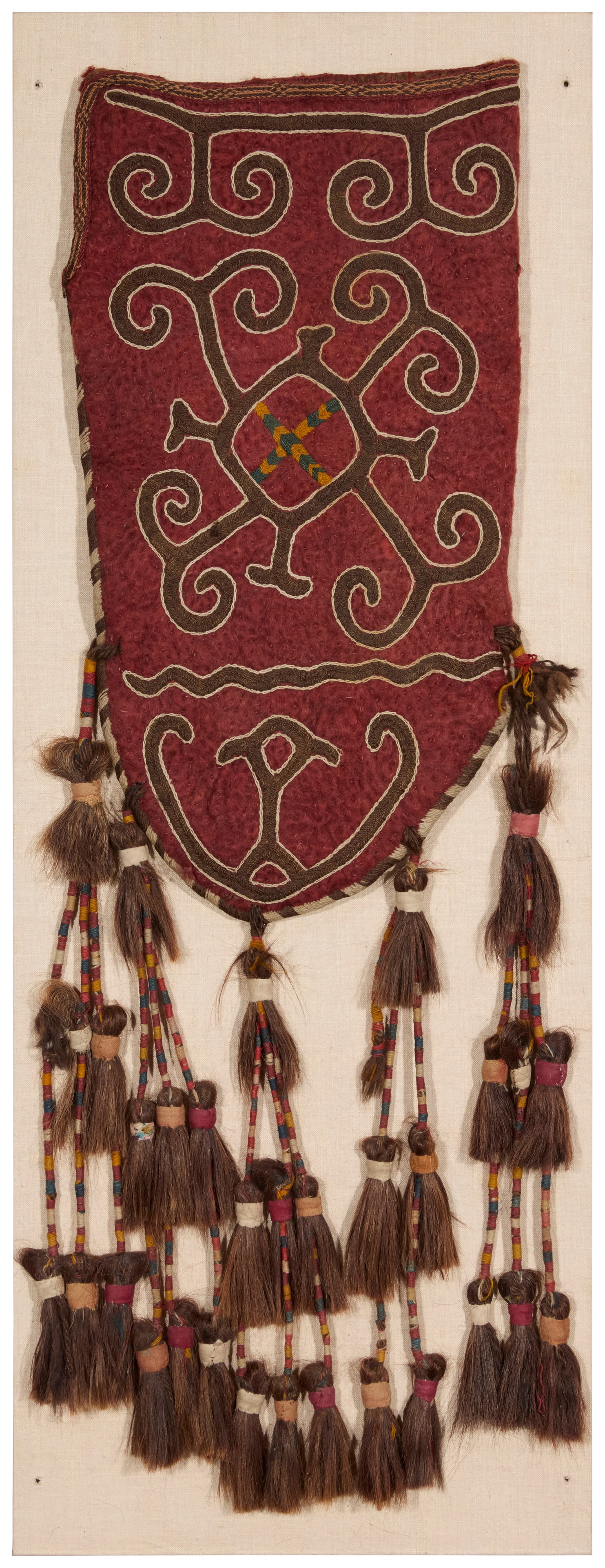 An Uzbek "ok bash" embroidered wool tent pole bag (1 of 6)
