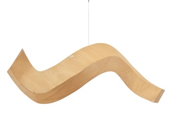 A Modern free-form wood wall sculpture