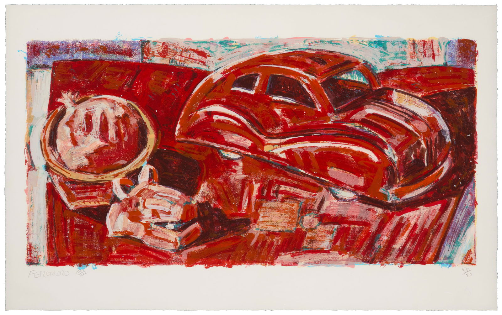 Frank Edward Romero (b. 1941), "Study in Red," 1989 (1 of 6)