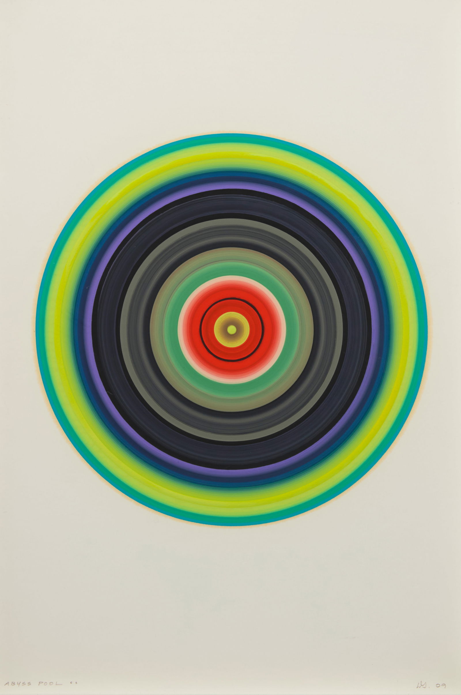 Don Suggs (1945-2019), "Abyss Pool 2," 2009: Don Suggs(1945-2019)"Abyss Pool 2," 2009Acrylic on paperInitialed, titled, and dated in pencil at the lower edge: DS. 09; signed, titled, and dated again in ink, all on the frame's backing b