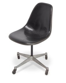 Charles and Ray Eames (1907-1978 and 1912-1988), A swivel shell side chair, late 20th century