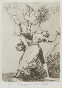 Francisco Goya (1746-1828, Spanish), "No hay quien nos desate," plate 75 from "Los Caprichos," circa: Francisco Goya(1746-1828, Spanish)&quot;No hay quien nos desate,&quot; plate 75 from &quot;Los Caprichos,&quot; circa 1799Etching and aquatint in gray/brownish-black ink on sturdy off-white wove paper