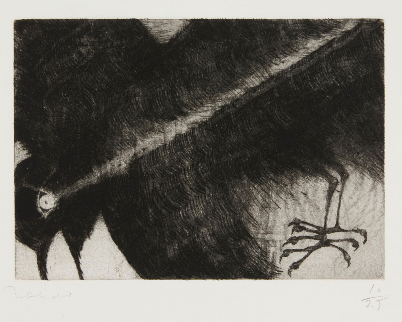 Francisco Toledo (1940-2019, Mexican), One plate from "Trece Maneras de Mirar un Mirlo," 1981 (1 of 6)