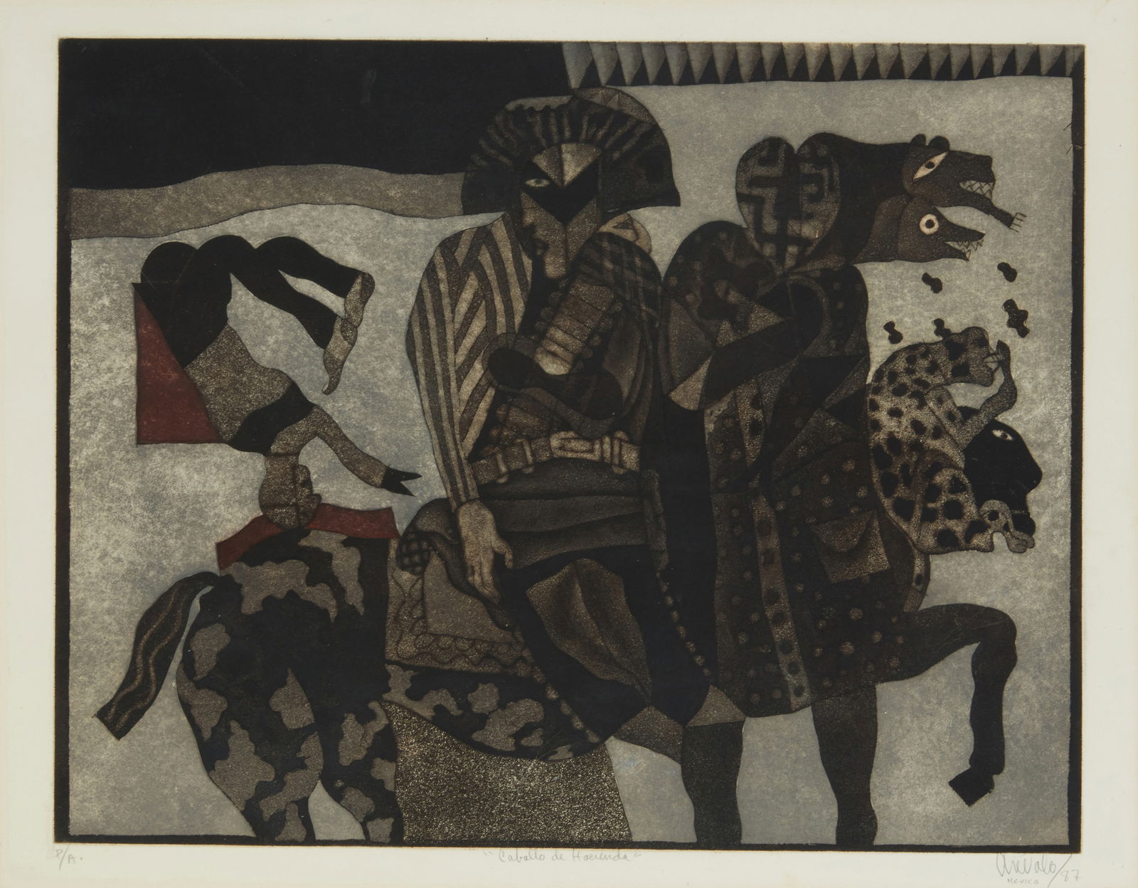 Javier Arevalo (1937-2020, Mexican), "Caballo de hacienda" (1 of 7)