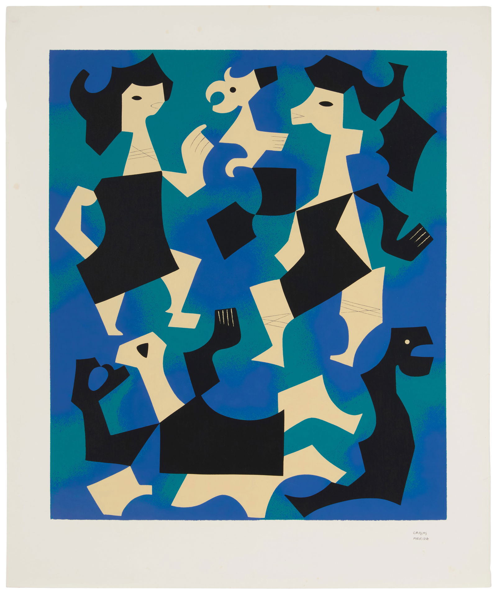 Carlos Merida (1891-1984, Guatemalan), "La Endecha," 1978 (1 of 8)