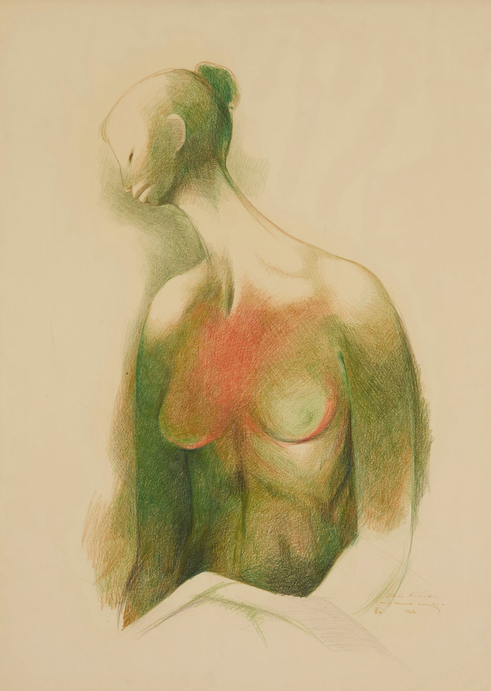 Guillermo Meza Alvarez (1917-1997, Mexican), "Estudio Alejandra (Study of Alejandra)," 1962 (1 of 6)