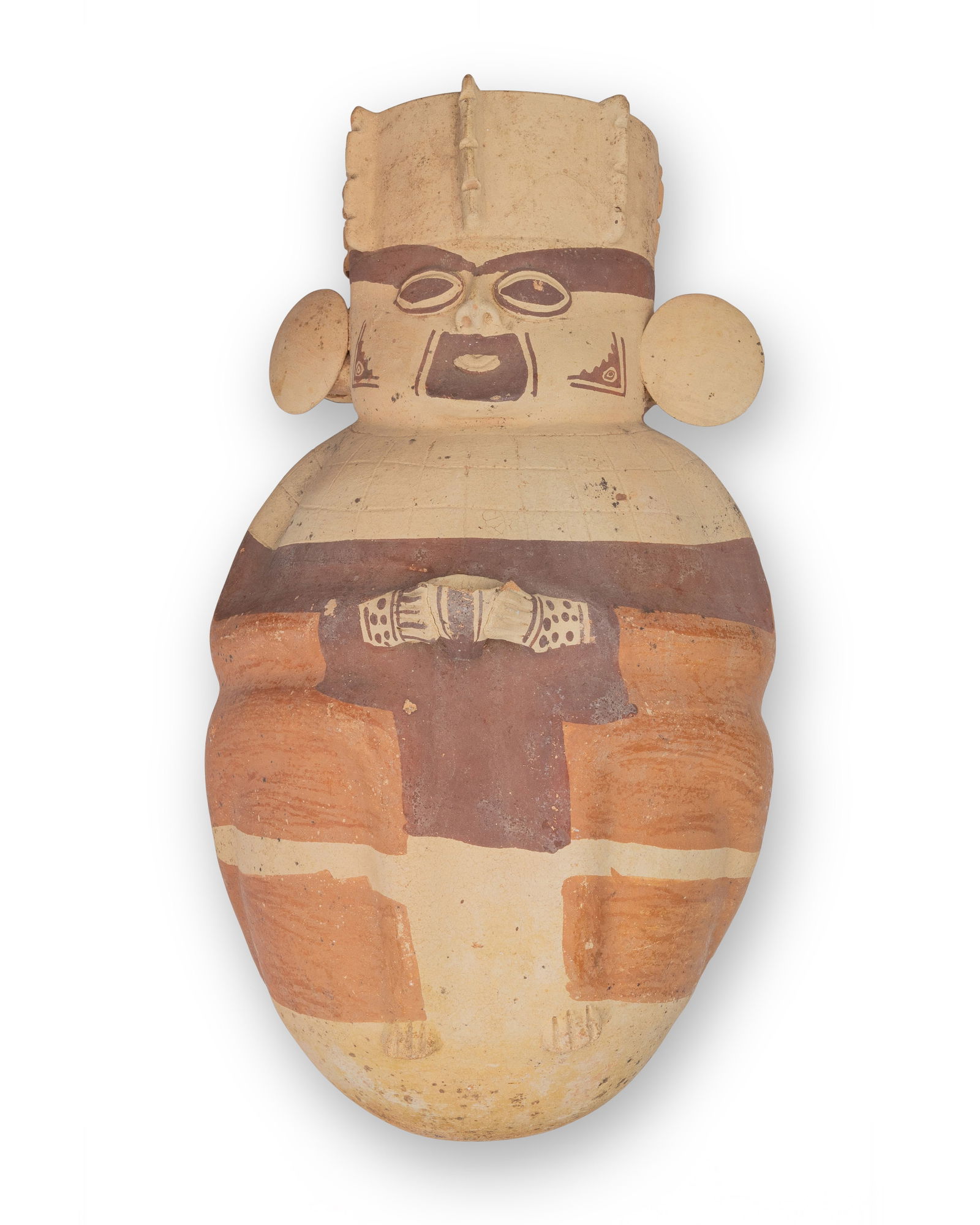 A Pre-Columbian Chancay chuchimilco figural urn (1 of 2)