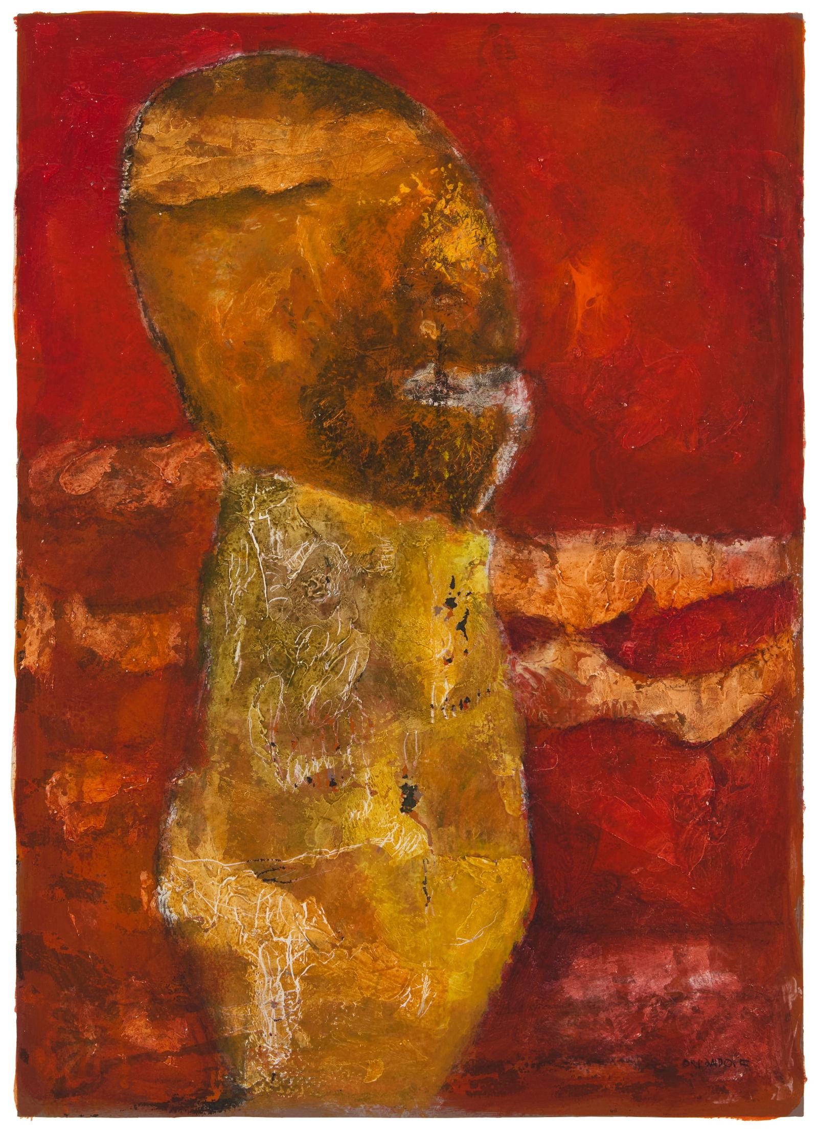 Felipe Orlando (1911-2001, Cuban), "Figura en Rojo," circa 1975 (1 of 6)