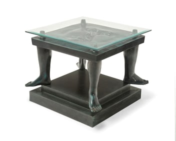 Sergio Bustamante (b. 1949, Mexican), "Small table with Face," 1996