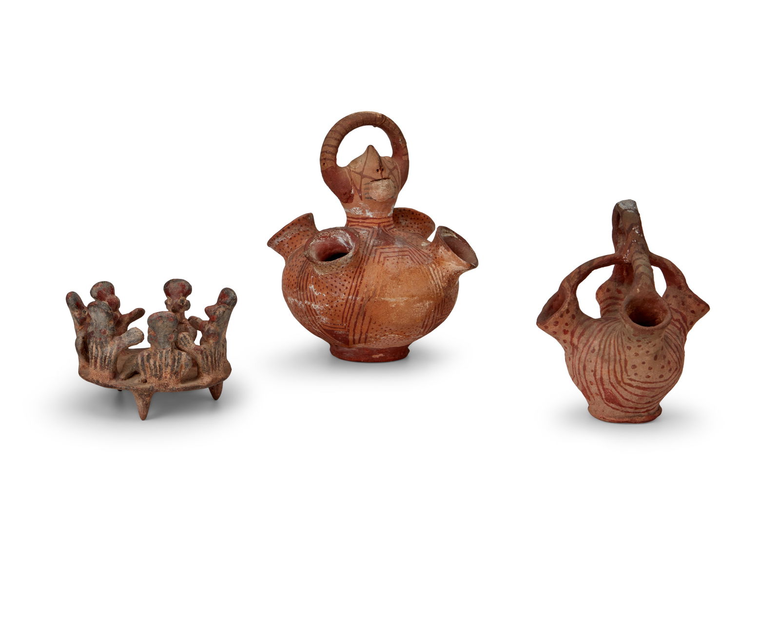 Three pottery effigy items (1 of 3)