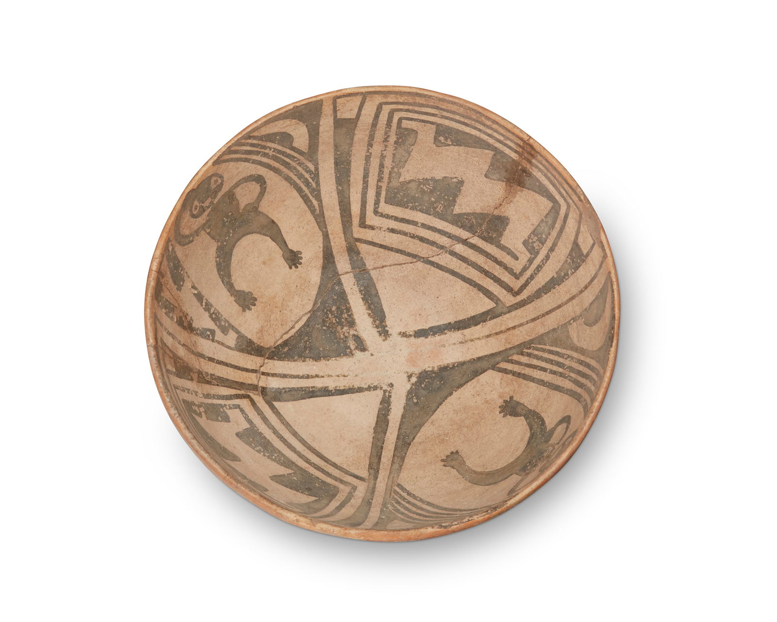 A Casas Grandes polychrome pictorial pottery bowl (1 of 7)