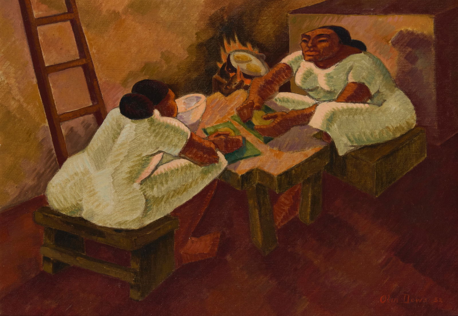 Olin Dows (1904-1981), "Tortilla Makers," 1932 (1 of 5)
