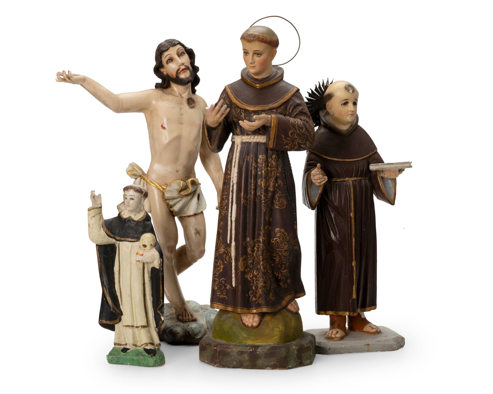 A group of Latin American santos bultos figures (1 of 11)