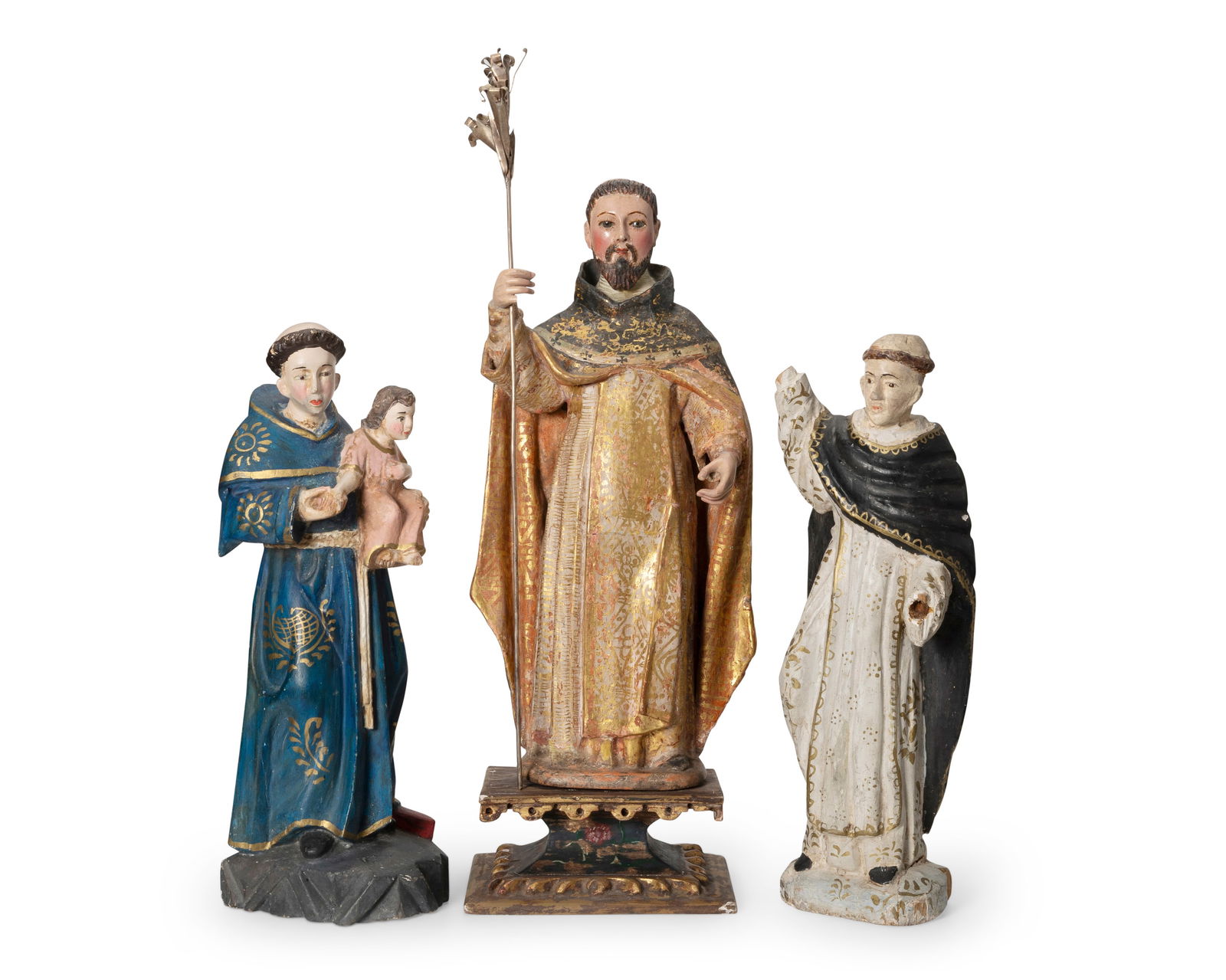 A group of Latin American santos bultos figures (1 of 9)