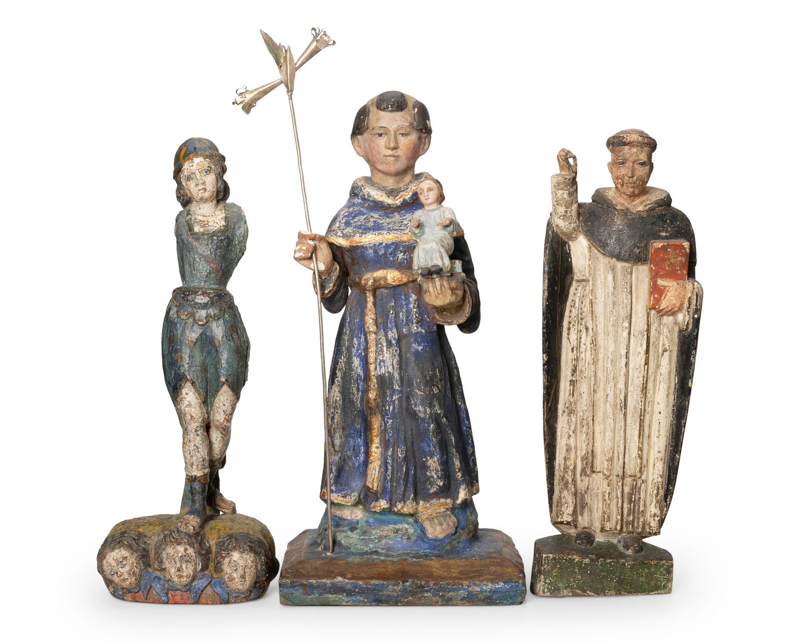 A group of Latin American santos bultos figures (1 of 10)