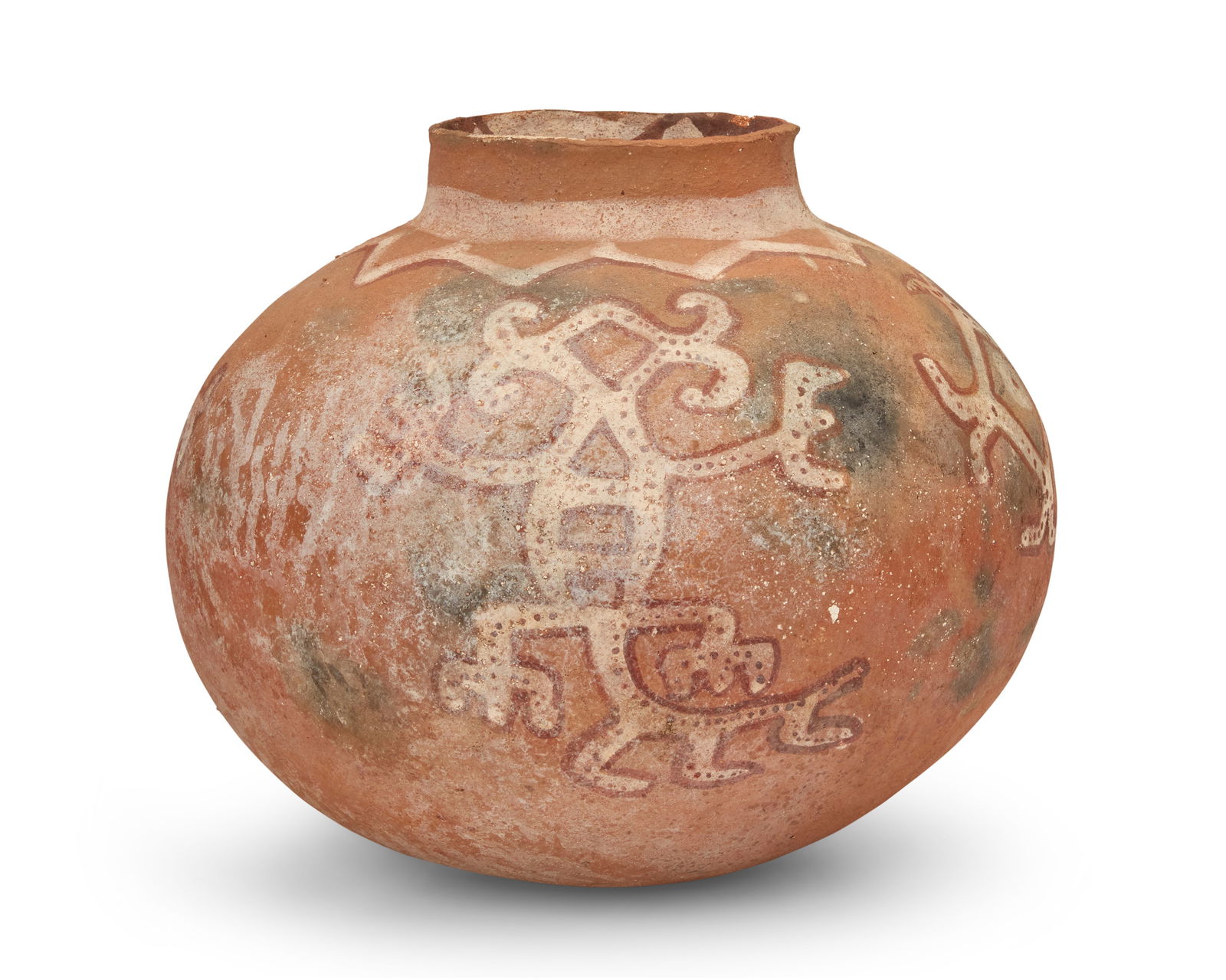 A South American-style gourd-shaped pottery vessel (1 of 6)